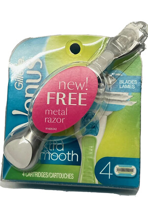 gillette venus smooth hand & 4 cartridges