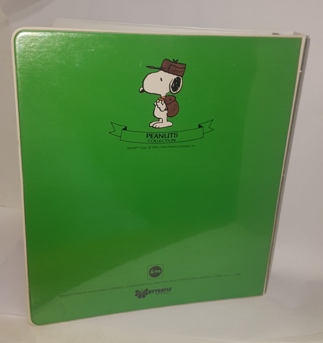 SNOOPY Camping Scouts 3 Ring Binder Folder Vtg 1965 Woodstock