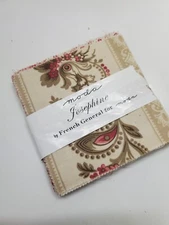 French General Fabric Josephine 5 Inch Charm Pack Sew Quilt Craft OOP Cotton 