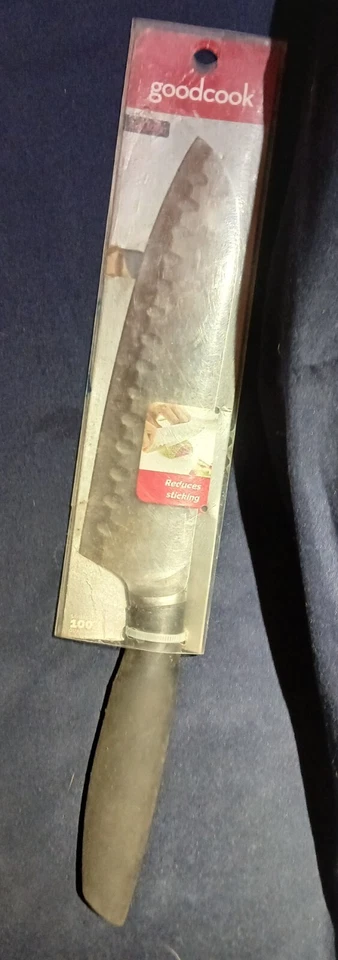 Cuchillo Good Cook Santoku 7 pulgadas - Cuchillo de cocina de acero inoxidable - Reduce la adherencia Foto 2 de 3