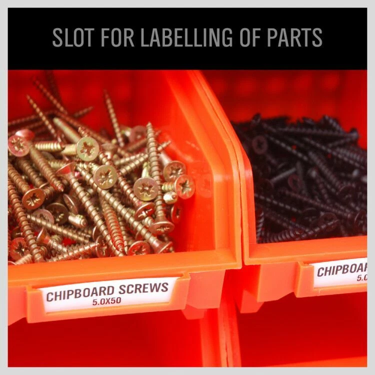 Contenedores de almacenamiento montados en la pared piezas estante 30 contenedores organizador garaje plástico tienda herramienta Foto 3 de 4