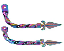 F&R ORIGINAL LOWRIDER Full Square Twisted Neon BICYCLE MUFFLER WITH ARROW END