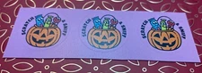 Halloween Candy Scratch N Sniff Small Sticker Strip Of 3 Stickers