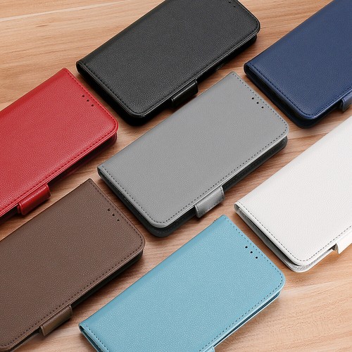 For HTC U23 Pro Luxury Classic Flip Leather Wallet 3 Card Slots Soft Case Cover - Picture 2 of 21