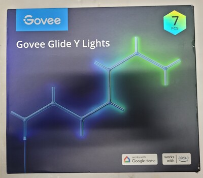 Govee Glide Y Lights, RGBIC LED Smart Wifi Gaming Lights for Wall, 7 Pieces