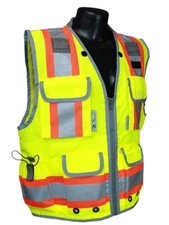 Radians SV55-2ZGD Class 2 Heavy Woven Two Tone Green Engineer's Safety Vest