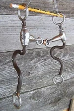 Bit - Antique Training Bit w/Wire Wrapped Dog Bone