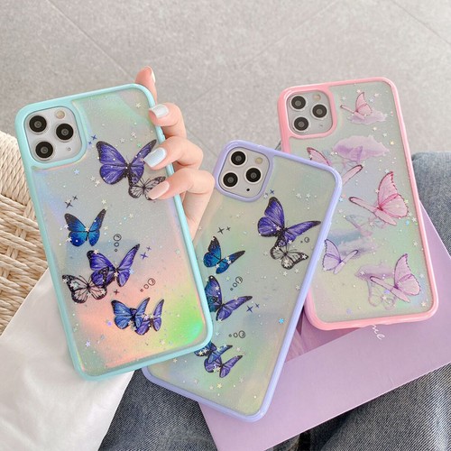 Girl Butterfly Sparkle Case Cover For Iphone 14 Pro Max 13 12 11 Xr Xs Max 7 8 Ebay