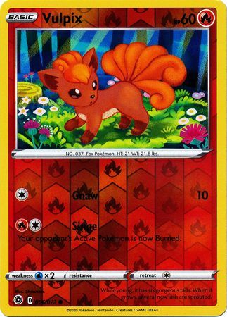 VULPIX 006/073 CHAMPION'S PATH POKEMON (REVERSE HOLO, NM)