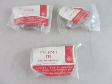 QTY=3 General Radio 874-T Tee Connector New in Stapled Pkgs.