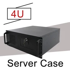 4U Rack Mount Industrial Server/Computer Case 7 3.5" HDD Drive Bays PC&80mm Fan