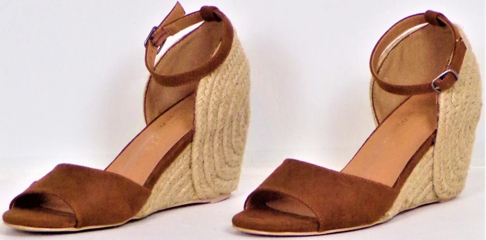 COCONUTS BY MATISSE Talla 8M HORIZON Marrón 2 Correas Cuña Tacón Alpargata Sandalias Foto 2 de 4