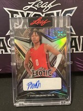 2022-23 LEAF EXOTIC BASKETBALL TYTY WASGINGTON JR. XRC SNAKESKIN PRIZM AUTO #/10