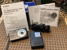 Olympus FE-20 Digital Photo Camera Box w/ Battery and Charger TESTED Good Cond.