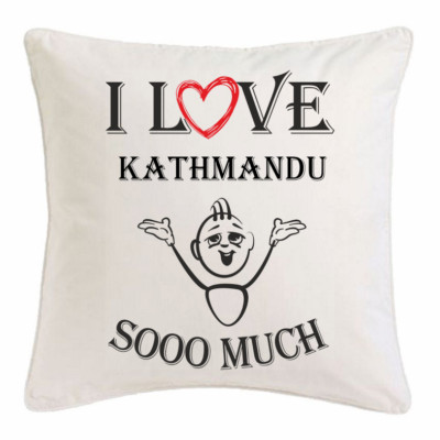 I Love Kathmandu KISSENBEZUG 40X40cm Ich Liebe Kathmandu Weiss 148852