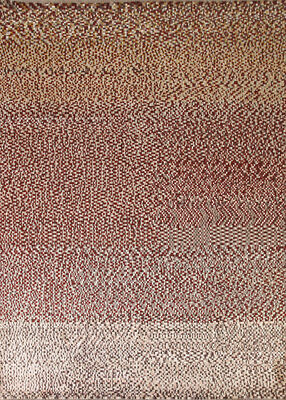 Unique Abstract Patterned Area Rug 8x10 ft Hand-knotted Wool/ Silk