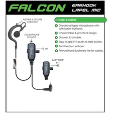 Tactical Ear Gadgets FALCON Earpiece for Motorola SL1K SL4000 SL7550