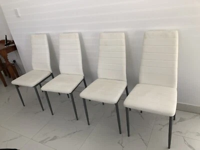 White Leather Dining Chairs Gumtree Australia