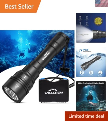 DX150 15000 Lumen Dive Lights Professional Scuba Diving Flashlight, Waterproo...