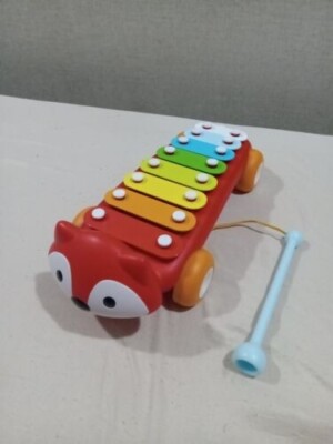 Skip Hop Fox Shape Children's Plastic Metal Musical Xylophone Instrument 
