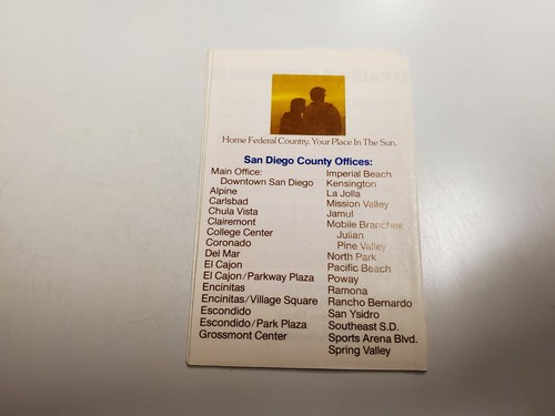 RS20 San Diego Padres 1978 MLB Baseball Pocket Schedule - Home Federal Savings - Picture 2 of 2