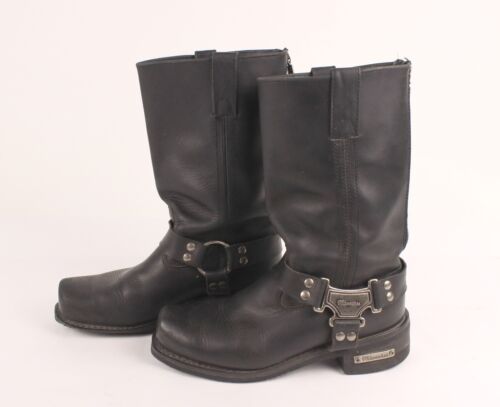 Men's 10D Milwaukee Classic Harness Motorcycle Zip Boot MB410 Pre-owned Read!