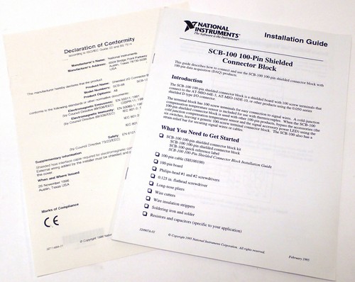 NATIONAL INSTRUMENTS SCB-100 NOISE REJECTING 100-PIN SHIELDED I/O BLOCK, NEW - Picture 11 of 12