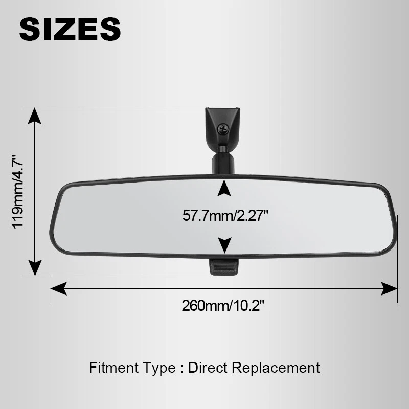 Espejo retrovisor interior para Jeep CJ YJ TJ JK Wrangler 1976-2012 Foto 4 de 4