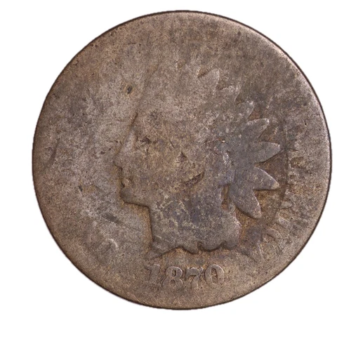 1870 FULL DATE Indian Head Cent Penny ABOUT GOOD