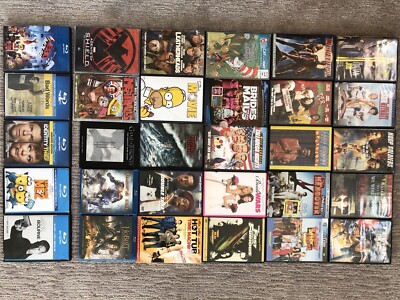 64 Movies =$110 Lot has 17 4K +6 HD Blu Ray +30 Dvds +11 Single