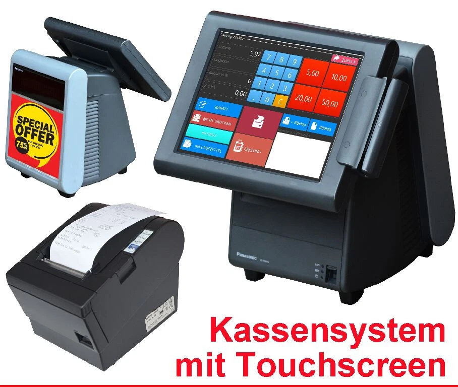 Cash Register System Touchscreen Display Retail Charging Bistro