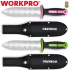 WORKPRO Green/Pink Hori Hori Garden Knife 7"Stainless Steel Blades Oxford Sheath