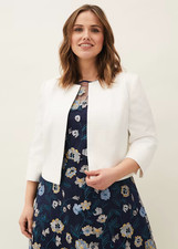 Phase Eight Studio 8 Textured Julia Evening Jacket, Size Uk 26 - Brand New Ivory