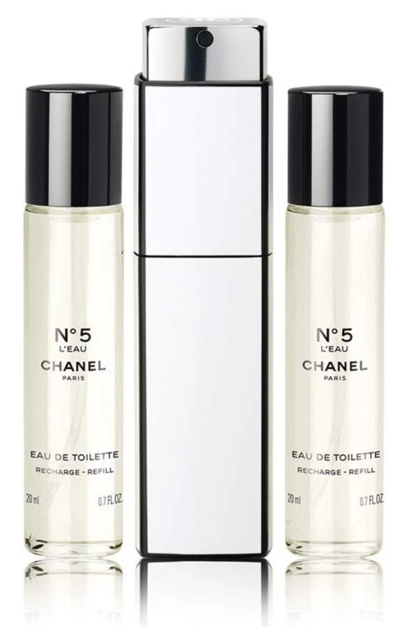 set of 3: CHANEL N°5 L'EAU EAU DE TOILETTE Twist & Soray Size 20ml  x 3 ***NIB***