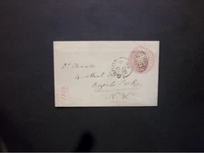 Stationery 1859 QV 1d pink Envelope W 12 LONDON Sideways Duplex to Regents Park