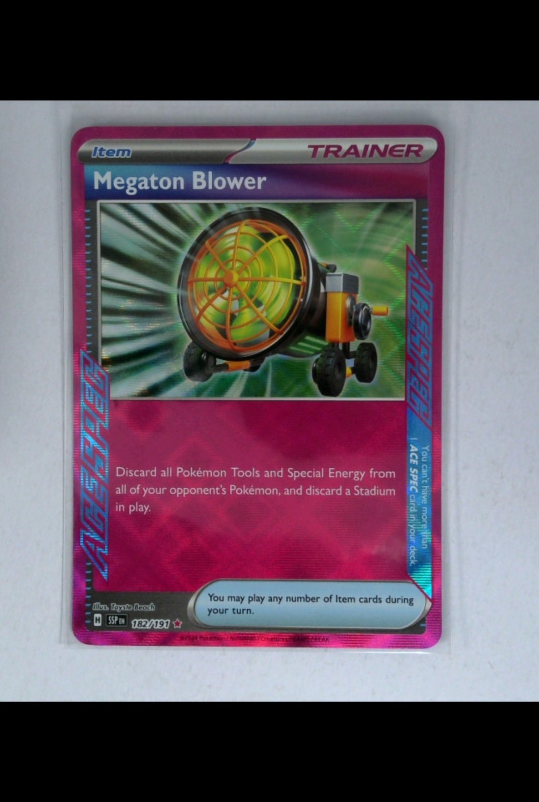 Megaton Blower 182/191 Holo Paldea Evolved Pokémon TCG