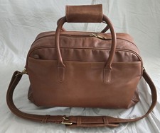 COACH Brown Leather Cabin Bag Carry On Duffle Weekender British Tan