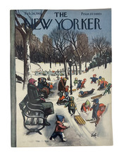 The New Yorker Magazine February 26, 1955 Central Park Snow Arthur Getz Cover