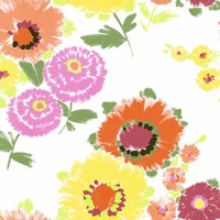 Fd26323_Happy Floral Blooms Orange Gelb Pink Weiß Fine Decor Tapete
