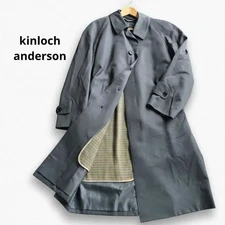 Kinloch Anderson Silk Blend Coat Gray M Size