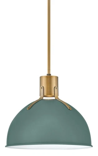 Hinkley Lighting 3487 Argo 1 Light 14"W LED Pendant - Green - Picture 1 of 12