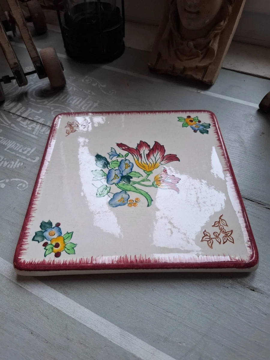 Ancien dessous de plat rectangulaire / Fonte ajourée / Objet de cuisine