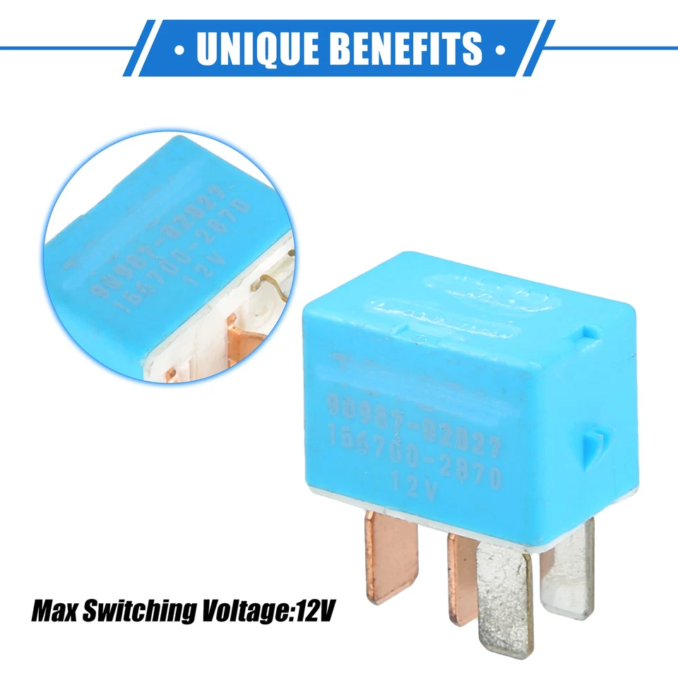 3pcs 12V 4 Pins Car Relay No.9098702027 for Toyota 4Runner 06-22 for Scion TC Foto 3 de 4