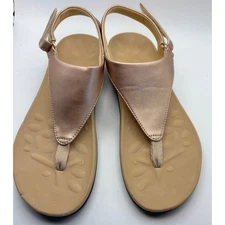 NEW UTENAG Women’s Arch Support Sandals Gold Flip Flop Comfort Slingback EU 38