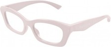 NEW Alexander McQueen AM0474O Eyeglasses 005 PINK 100 AUTHENTIC