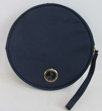 Georgia Armani Make-Up / Clutch Round Navy-Blue Zipped Bag With Lip Stick Inside
