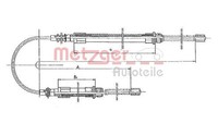 Metzger Seilzug, Feststellbremse Hinten U.A. FüR CitroËN, Fiat, Peugeot