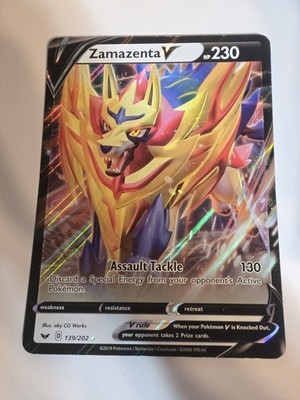 Pokemon TCG Zamazenta V 139/202 Sword and Shield Ultra Rare 