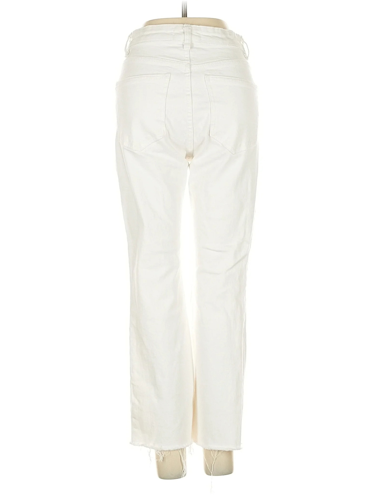 Zara Women Ivory Casual Pants 4 thumbnail 2