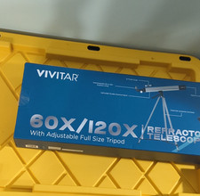Vivitar Refractor Telescope 60x/120x TEL50600 50mm Altazimuth w/ Tripod